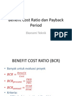 06 Benefit Cost Ratio Payback Period