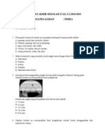 Soal Ujian Akhir Sekolah Fisika