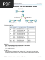 6.2.4.4 Packet Tracer - Configuring IPv6 Static and Default Routes Instructions