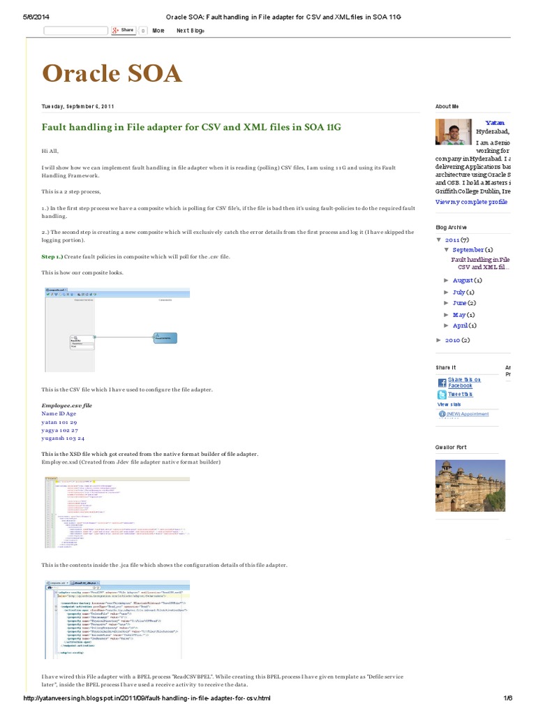 Fault Handling in SOA File Adapter | PDF | Xml Schema | Web Standards