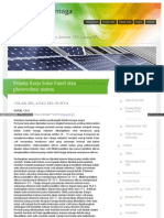 Prinsip Kerja Solar Panel Atau Photovoltaic Sistem