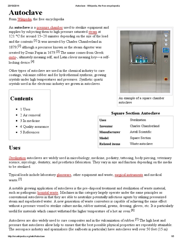 Autoclave Wikipedia, the free encyclopedia.pdf Wellness Nature