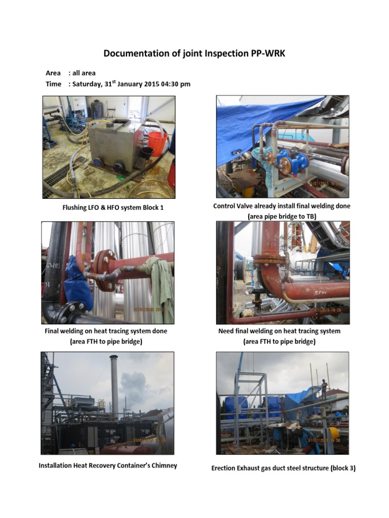 Joint Inspection Report for PP-WRK | PDF | Technology & Engineering