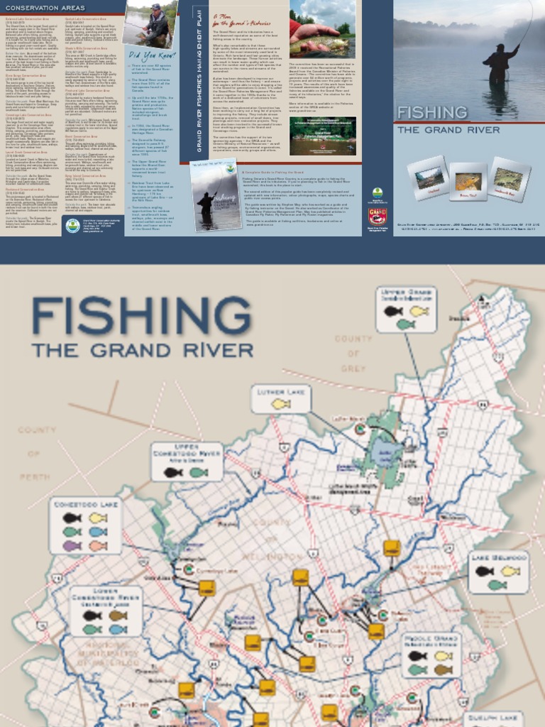 Grand River Fishing Map Fishing The Grand River | Pdf | Rainbow Trout | Fish