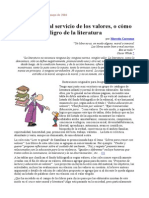 Carranza La Literatura Al Servicio de Los Valores o Cómo Conjurar El Peligro de La Literatura