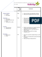 1 PAGE Risk Assessment Form HARROW