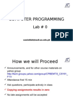 Lab # 0 (Developing Project)