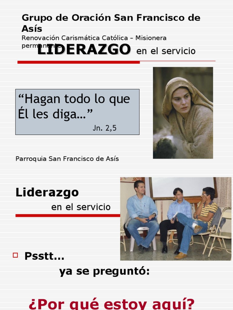 Liderazgo y Servicio en la Fe Católica | PDF | Bautismo Con El Espiritu ...