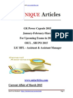 Uniarticles.com GK Power Capsule 2015 for Oicl,SBI PO 2015,LIC