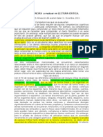 Criterios de Prueba Saber Lectura Critica y Ejemplos