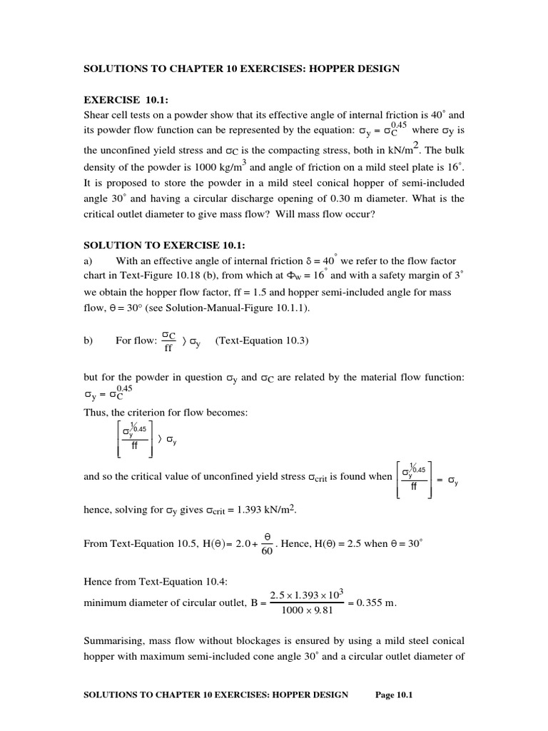 Rhodes Solutions Ch10 | Powder (Substance) | Friction