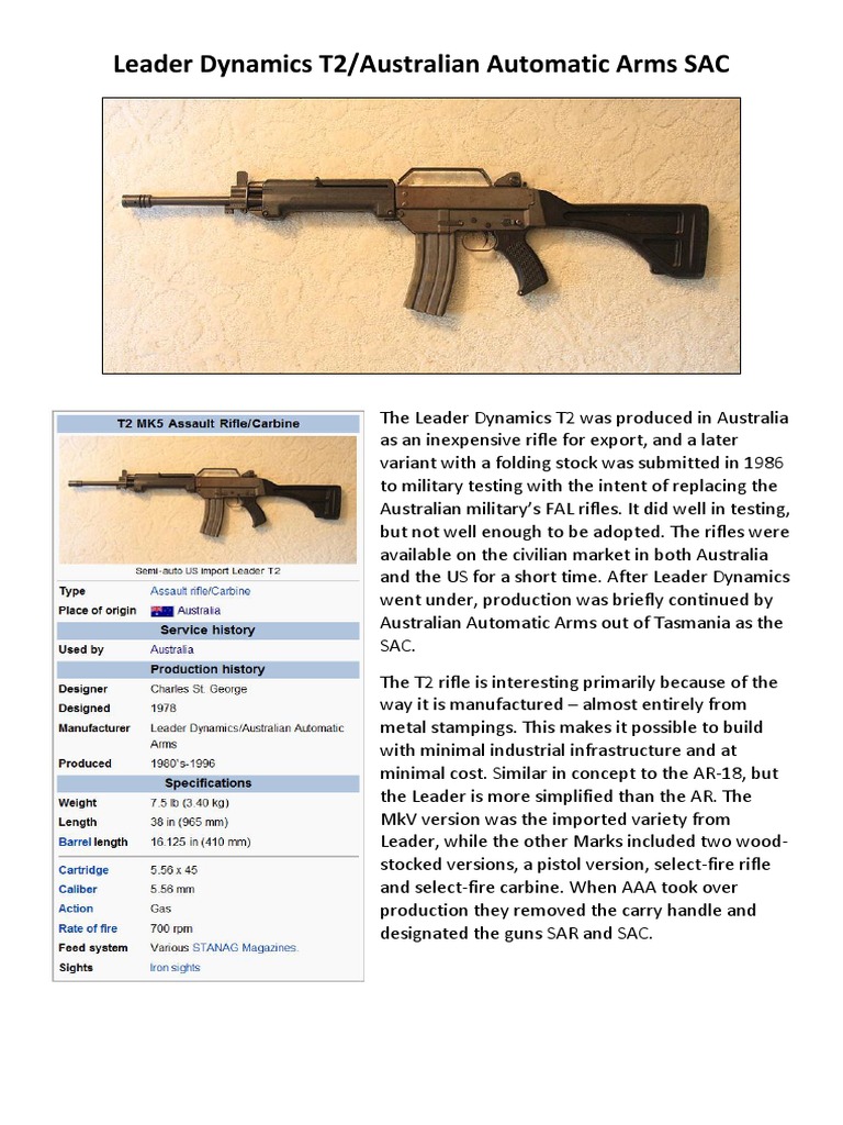 T2 M5 Leader Dynamics Rifle Patent | PDF | History