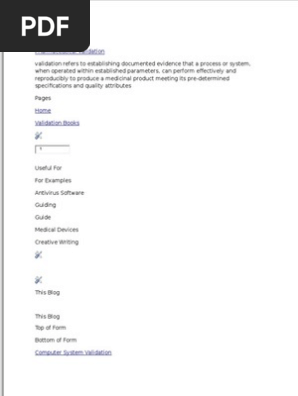Pharmaceutical Validation