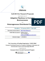 4th CHIST-ERA Call for Research Proposals in Adaptive Machines and Heterogeneous Computing