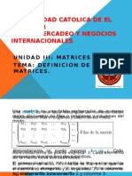 Matrices. Definición y tipos