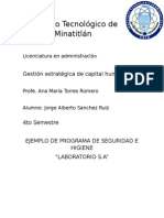 Programa de Seguridad e Higiene de Un Laboratorio