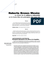 Roberto Brenes Educacion y Cultura