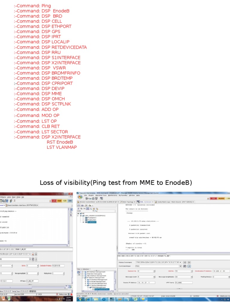 Huawei MML Commands for EnodeB | PDF