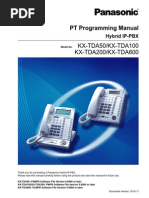 PT Programming Manual: KX-TDA50/KX-TDA100 KX-TDA200/KX-TDA600