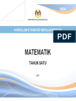 Dokumen Standard Matematik Tahun 1