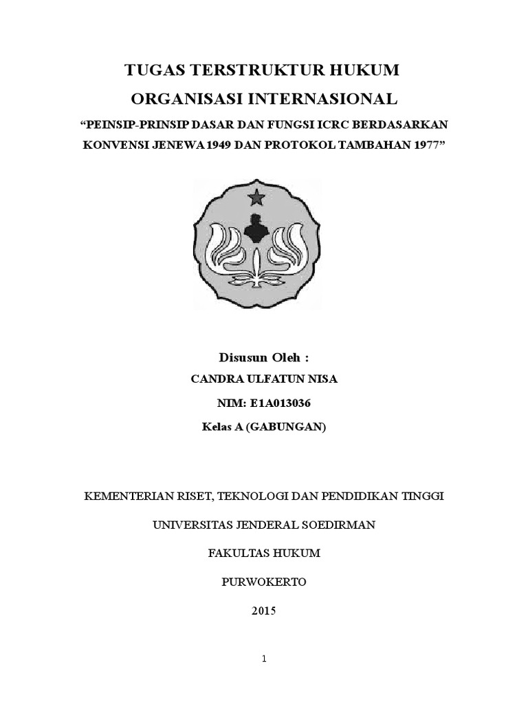 Tugas Makalah Hukum Organisasi Internasional