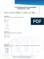 ALUB (Lista de Recuperacao Matematica 2º Ano) - 2 PDF