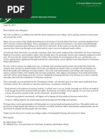 Download Colorado State Veterinary School letter to students and staff by Coloradoan SN262307630 doc pdf