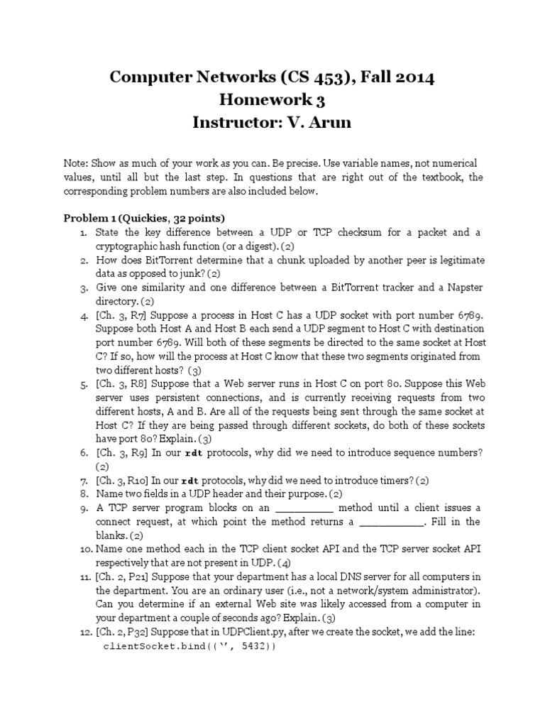 CC and Net | PDF | Transmission Control Protocol | Port (Computer ...