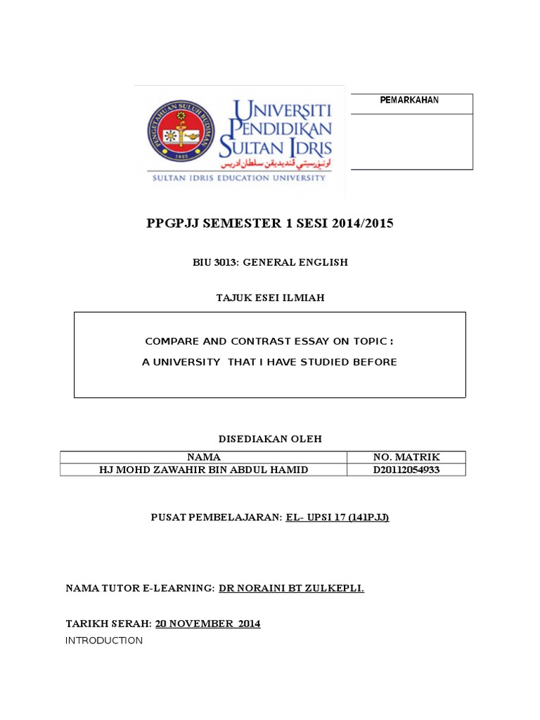Biu 3013 General English Ass 2 Sem 6 Pdf