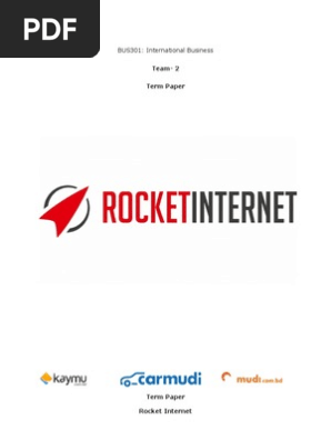 BUS 301_Term Paper_Rocket Internet