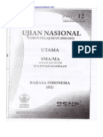 Naskah Soal UN Bahasa Indonesia SMA 2011 (Paket 12) PDF