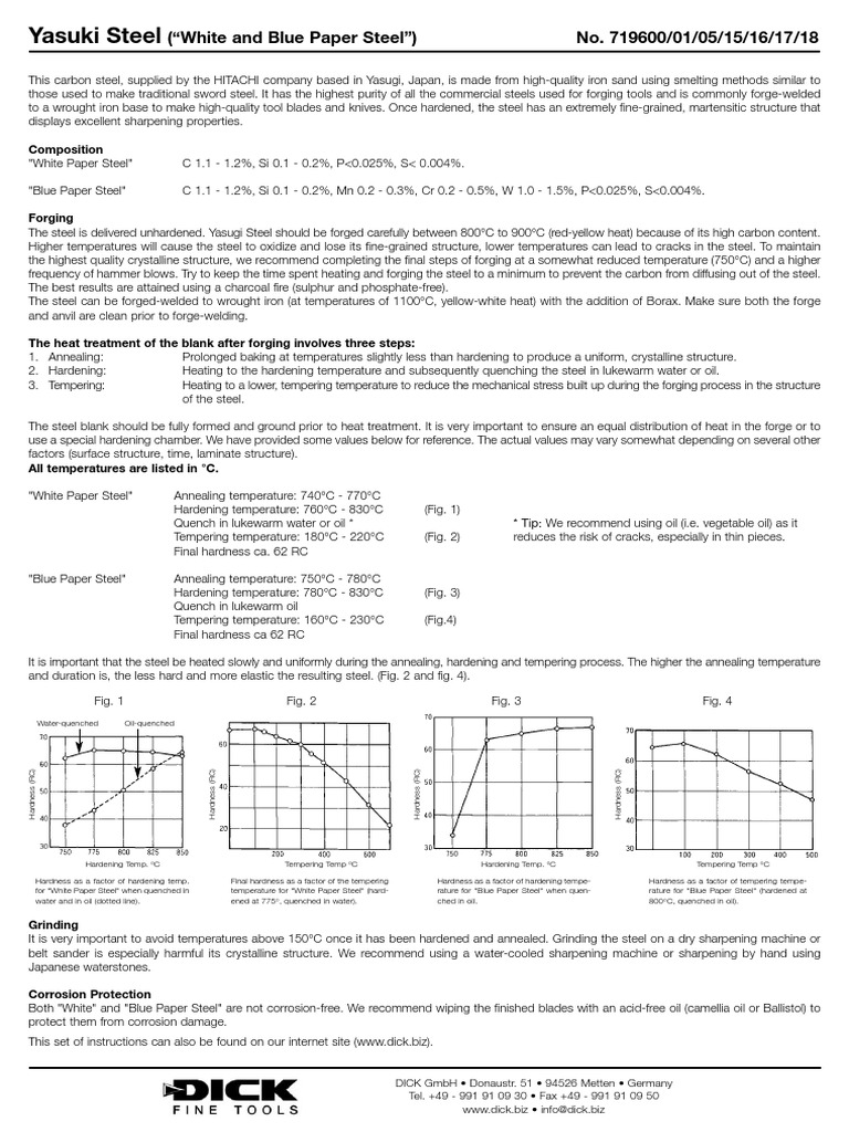 White and Blue Paper Steel PDF Steel Heat Treating
