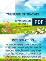 Transfer of Teacher Presentation