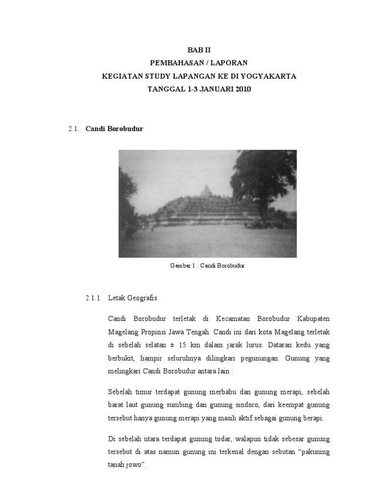 Bab Ii Pembahasan Laporan Kegiatan Study