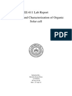 EE-611 Lab Report Fabrication and Characterization of Organic Solar Cell