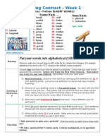 Spelling Contract Week 1 - 2014 to 2015 - Journey