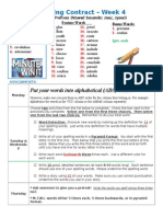 Spelling Contract Week 4 - 2014 To 2015 - Journey