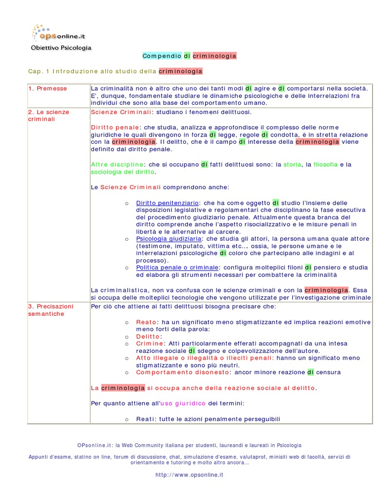 COMPENDIO DI CRIMINOLOGIA PONTI Cortina Editore - Libri E Riviste In Vendita A Bologna
