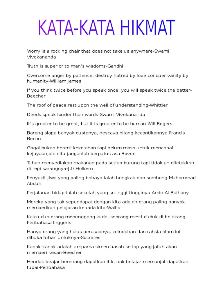 Kata Kata Hikmat Pdf