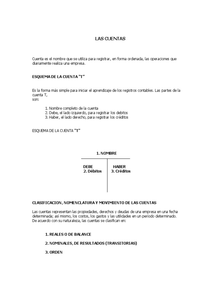 Clasificación de Cuentas T en Contabilidad | PDF | Contabilidad | Bancos