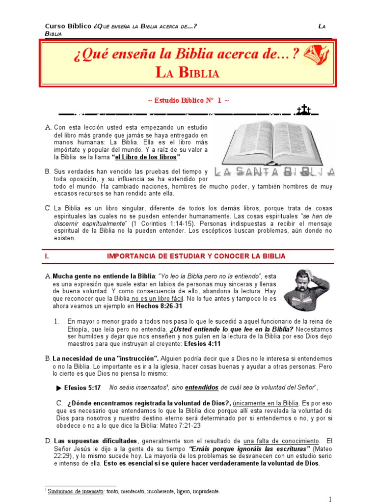 Estudio Bíblico: Entendiendo la Biblia | PDF | Biblia | Cristo (título)