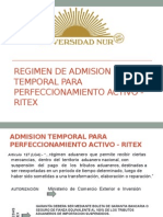 REGIMEN DE ADMISION TEMPORAL PARA PERFECCIONAMIENTO ACTIVO - RITEX