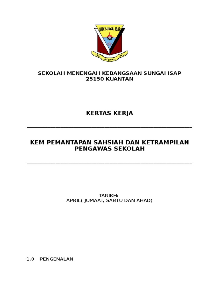 Kertas Kerja Kem Pengawas | PDF | Karier & Perkembangan | Ilmu Sosial