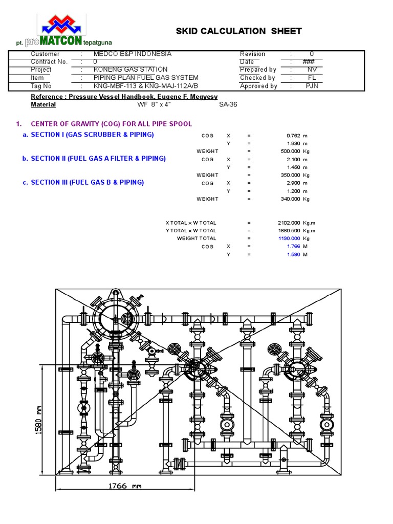 Skid Design and Calculation Sheet | PDF | Technology & Engineering
