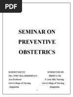 Download Seminar on Preventive Obstetrics by salmanhabeebek SN262348500 doc pdf