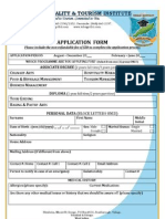 THTI Associate Degree & Diploma Programme Application Form