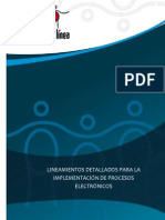 Lineamientos Detallados para La Implementación de Procesos Electrónicos