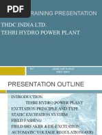 Summer Training Presentation: THDC India Ltd. Tehri Hydro Power Plant