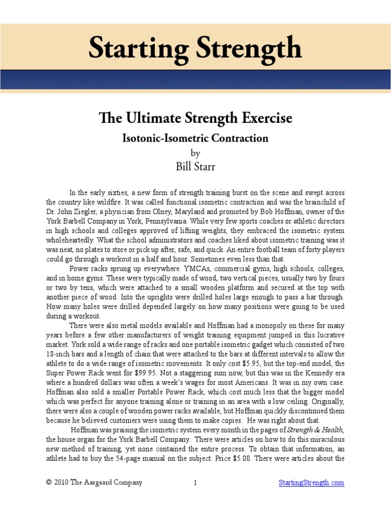 Starting Strength: The Ultimate Strength Exercise | PDF | Social ...