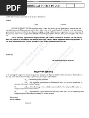 3-Day Notice to Quit 0710